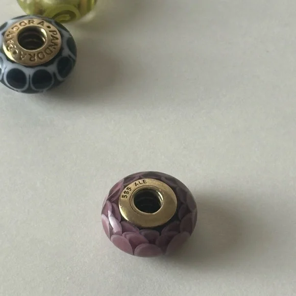 2011 retired solid 14k gold purple Pandora… - Picture 3 of 3